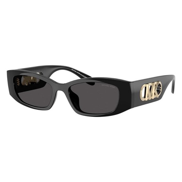 New MICHAEL KORS Rhodes Black Rectangle MK2243U 3005/87 Sunglasses Women - Picture 1 of 6